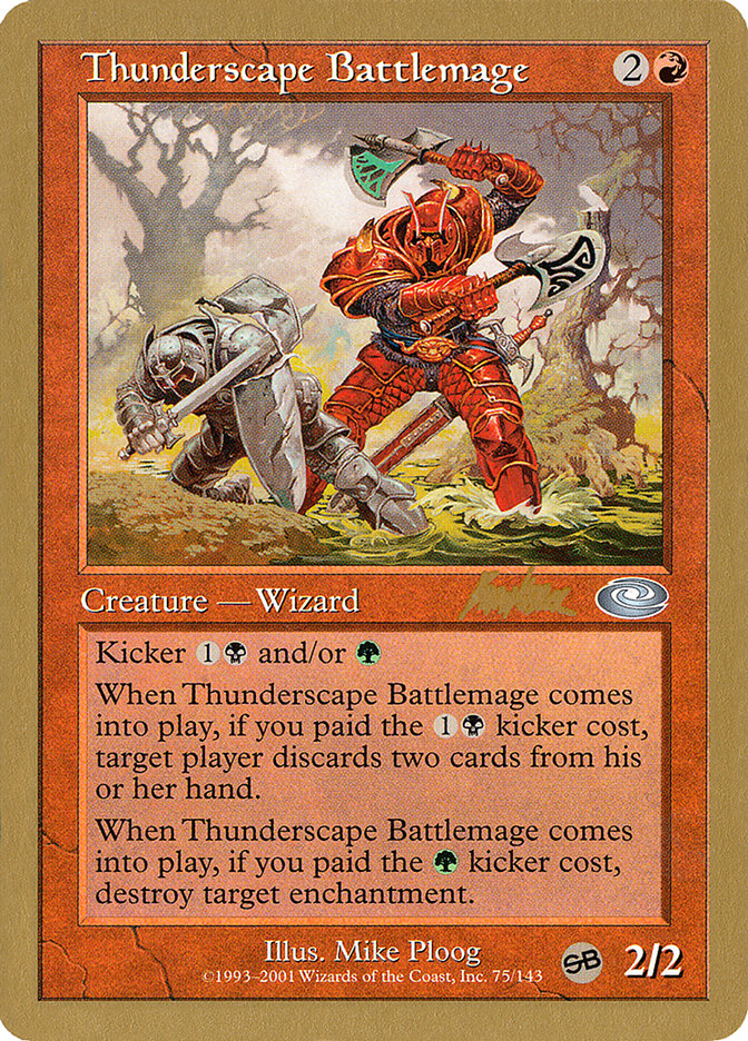 Thunderscape Battlemage (Brian Kibler) (SB) [World Championship Decks 2002] | Gamer Loot