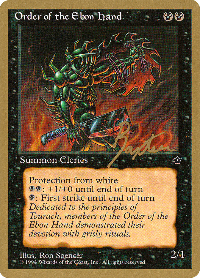 Order of the Ebon Hand (Spencer) (George Baxter) [Pro Tour Collector Set] | Gamer Loot