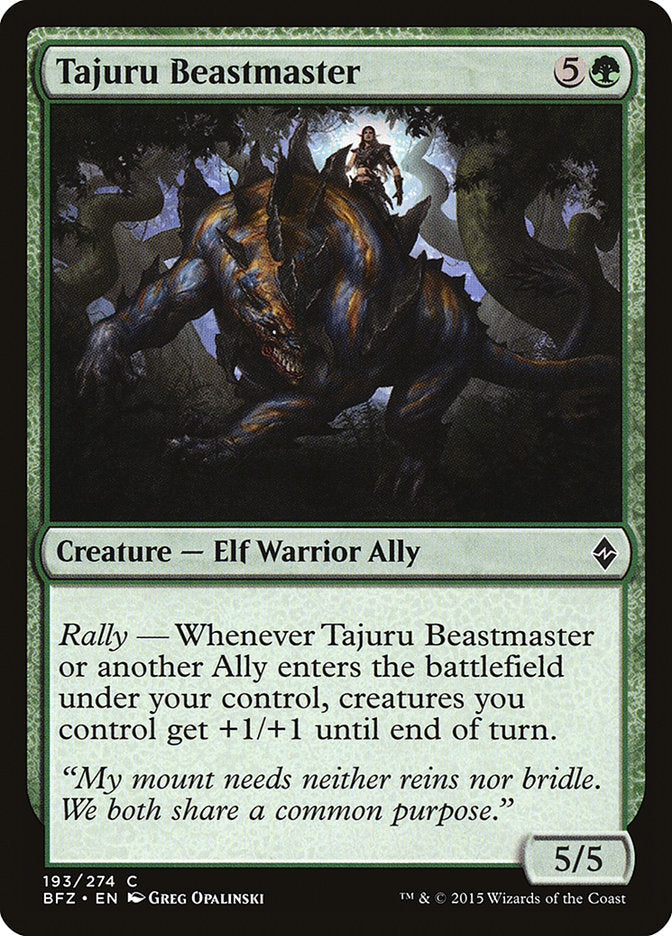 Tajuru Beastmaster [Battle for Zendikar] | Gamer Loot