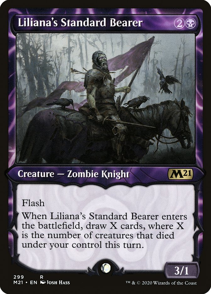 Liliana's Standard Bearer (Showcase) [Core Set 2021] | Gamer Loot