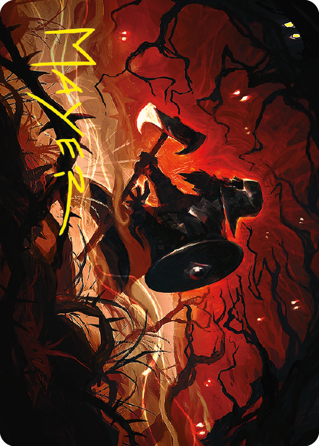 Gimli, Counter of Kills Art Card (44/81) (Gold-Stamped Signature) [The Lord of the Rings: Tales of Middle-earth Art Series] | Gamer Loot