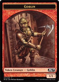 Goblin // Thopter Double-sided Token (Game Night) [Core Set 2019 Tokens] | Gamer Loot