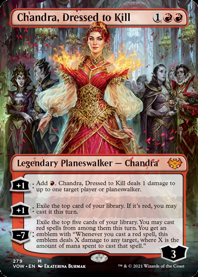 Chandra, Dressed to Kill (Borderless) [Innistrad: Crimson Vow] | Gamer Loot