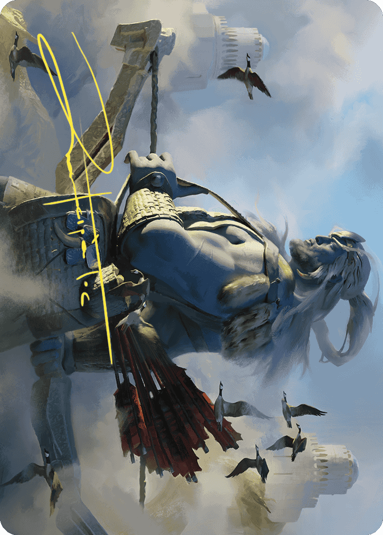 Skybeast Tracker Art Card (Gold-Stamped Signature) [Wilds of Eldraine Art Series] | Gamer Loot