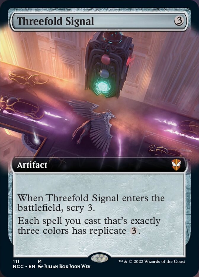 Threefold Signal (Extended Art) [Streets of New Capenna Commander] | Gamer Loot