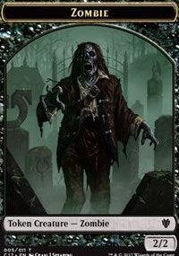 Zombie (005) // Gold (010) Double-sided Token [Commander 2017 Tokens] | Gamer Loot