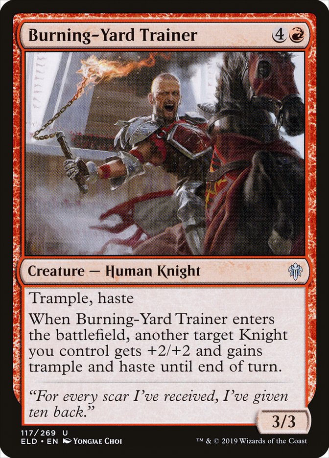 Burning-Yard Trainer [Throne of Eldraine] | Gamer Loot