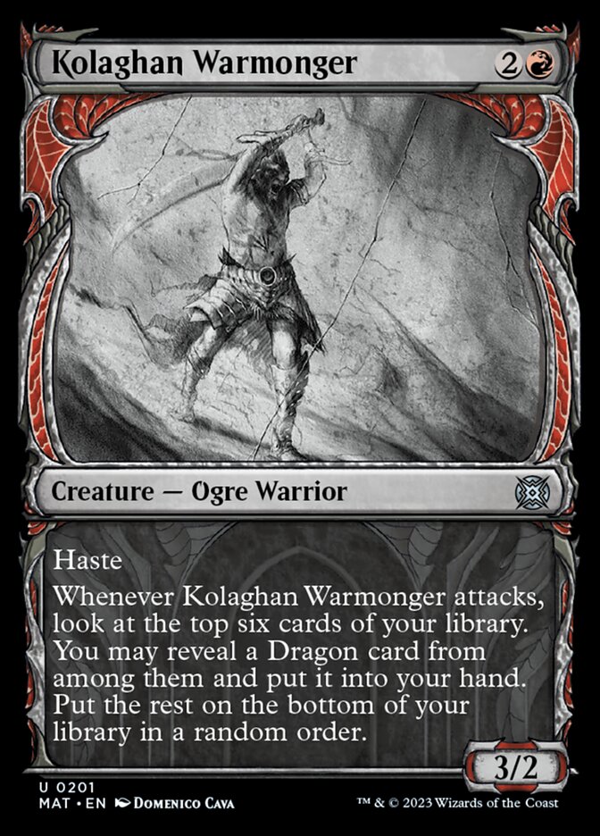 Kolaghan Warmonger (Showcase Halo Foil) [March of the Machine: The Aftermath] | Gamer Loot