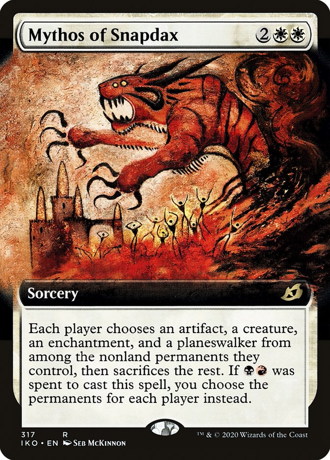 Mythos of Snapdax (Extended Art) [Ikoria: Lair of Behemoths] | Gamer Loot