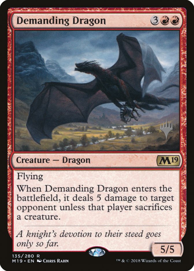 Demanding Dragon (Promo Pack) [Core Set 2019 Promos] | Gamer Loot