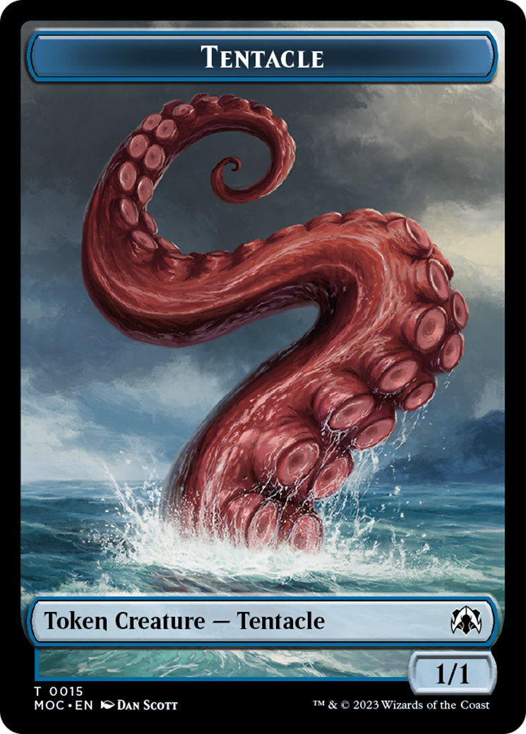 Tentacle // Human (26) Double-Sided Token [March of the Machine Commander Tokens] | Gamer Loot