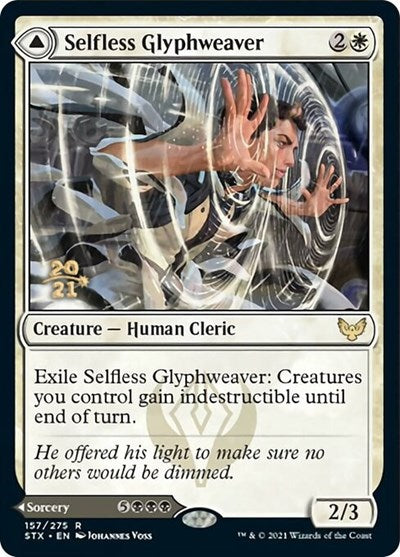 Selfless Glyphweaver // Deadly Vanity [Strixhaven: School of Mages Prerelease Promos] | Gamer Loot