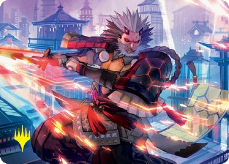 Isshin, Two Heavens as One 2 Art Card (Gold-Stamped Signature) [Kamigawa: Neon Dynasty Art Series] | Gamer Loot