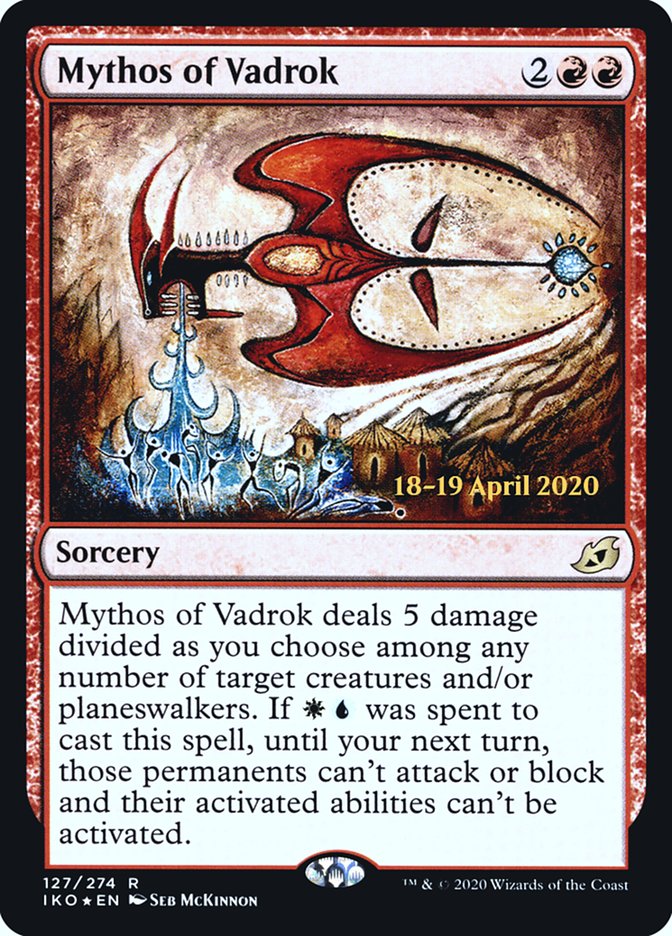 Mythos of Vadrok  [Ikoria: Lair of Behemoths Prerelease Promos] | Gamer Loot