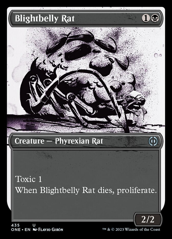 Blightbelly Rat (Showcase Ichor Step-and-Compleat Foil) [Phyrexia: All Will Be One] | Gamer Loot