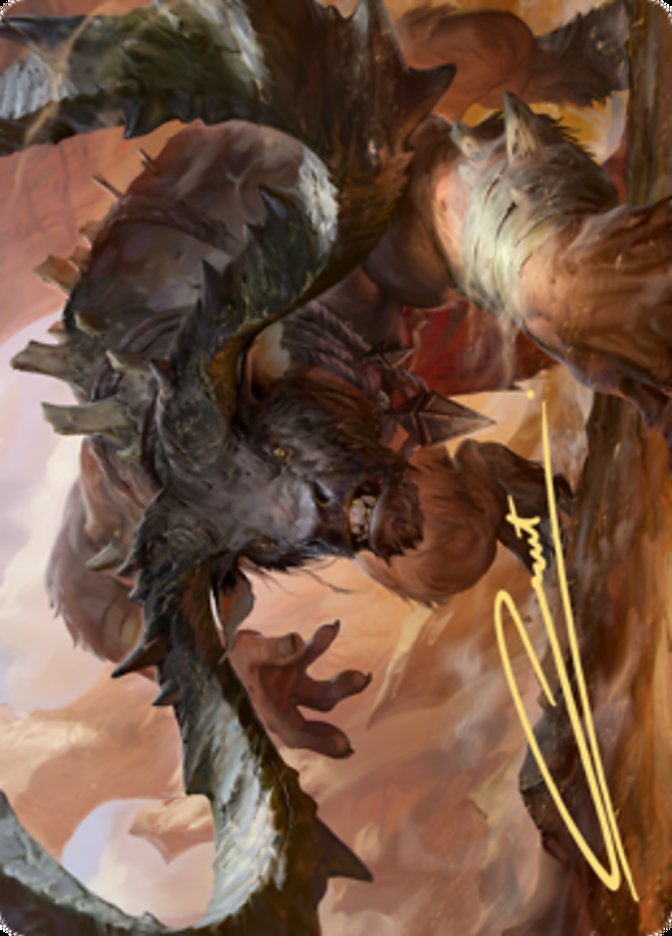 Moraug, Fury of Akoum Art Card (Gold-Stamped Signature) [Zendikar Rising Art Series] | Gamer Loot