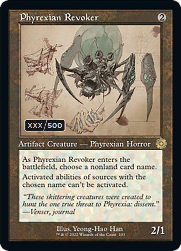 Phyrexian Revoker (Retro Schematic) (Serial Numbered) [The Brothers' War Retro Artifacts] | Gamer Loot