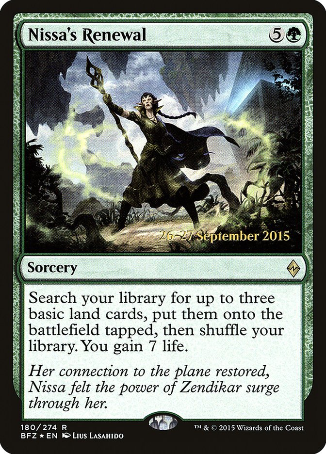 Nissa's Renewal  [Battle for Zendikar Prerelease Promos] | Gamer Loot