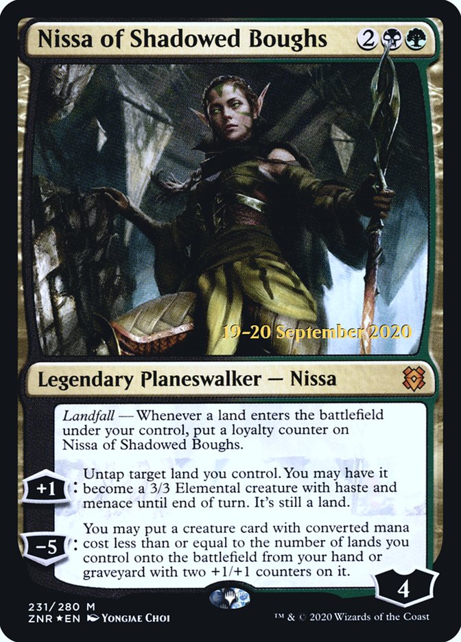 Nissa of Shadowed Boughs [Zendikar Rising Prerelease Promos] | Gamer Loot