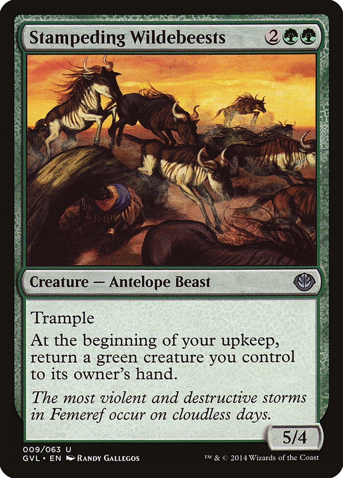 Stampeding Wildebeests (Garruk vs. Liliana) [Duel Decks Anthology] | Gamer Loot