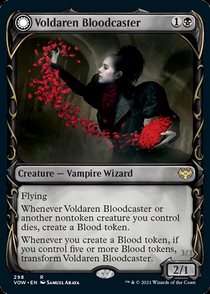 Voldaren Bloodcaster // Bloodbat Summoner (Showcase Fang Frame) [Innistrad: Crimson Vow] | Gamer Loot