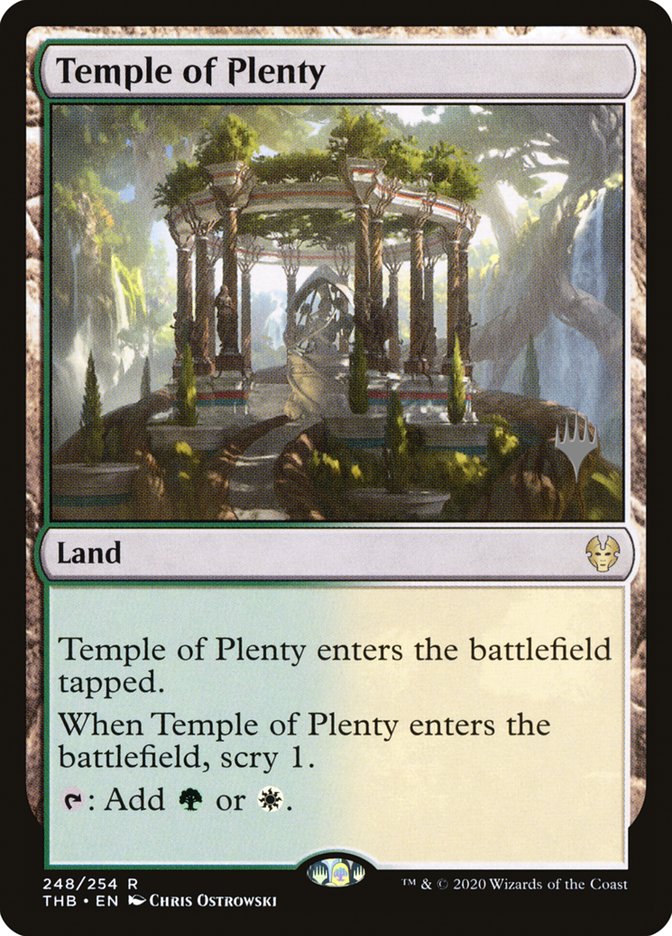 Temple of Plenty (Promo Pack) [Theros Beyond Death Promos] | Gamer Loot