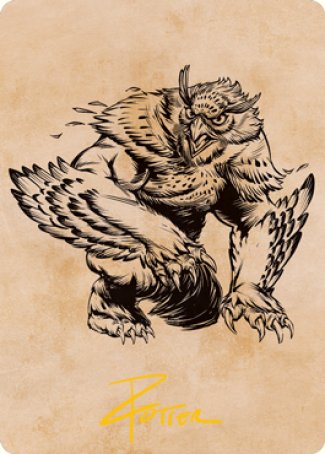 Owlbear (Showcase) Art Card (Gold-Stamped Signature) [Dungeons & Dragons: Adventures in the Forgotten Realms Art Series] | Gamer Loot