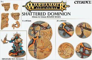 Shattered Dominion 40 & 65mm Round Bases | Gamer Loot